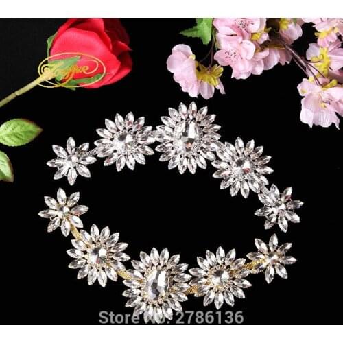 Lane crystal glass transparent color DIY wedding dress evening dress