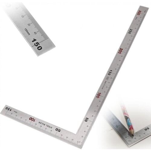 Stainless Steel Right Angle Ruler 150 x 300mm 90 Degree Angle Metric Ruler