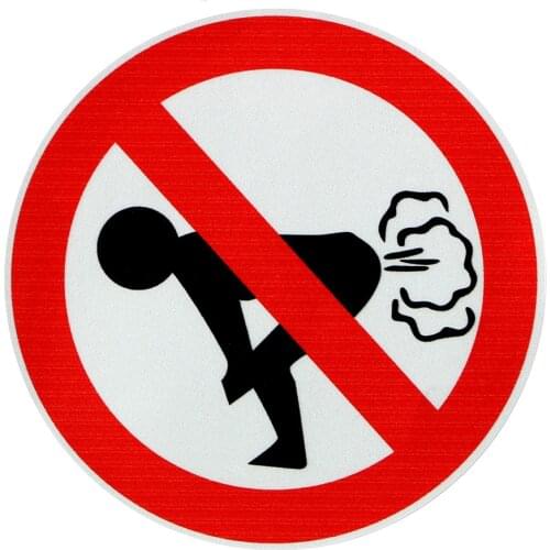 Lovely FORAUTO No Farting KK Decal Cover Scratches Car Sticker Bumper Window Windshield Accessories Pvc 12CM X 12CM