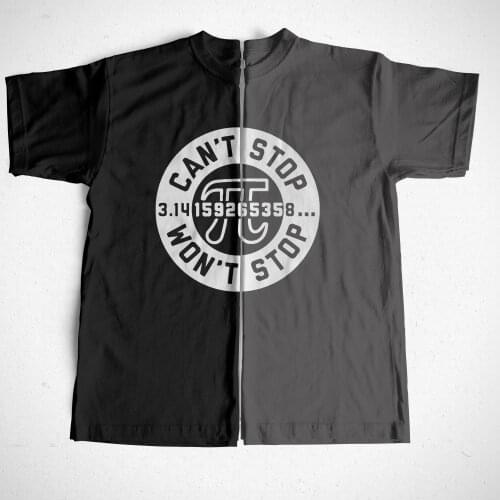 COOLMIND 100% cotton math pai print men T shirt casual cool loose men t shirt o-neck loose t-shirt mens tee shirts