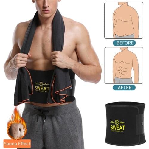 Men Waist Trainer Belly Shapers Slimming Belt Abdominal Promote Sweat Body Shaper Weight Loss Shapewear Trimmer Girdle Shapewear
