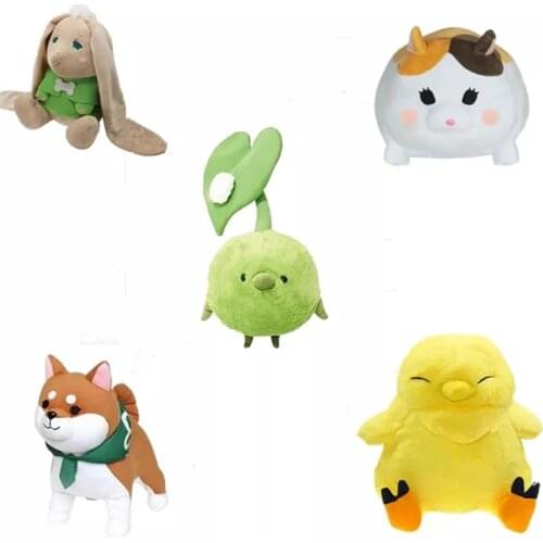 Final Fantasy XIV 14 Koropokkuru Fat Cat Cushion Plush Toy Aenc Thon Stuffed Doll Soft Birthday Present for a Child
