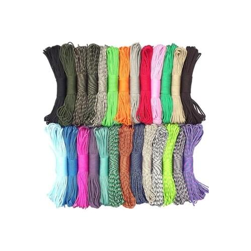 31M Paracord 550 Woven Hanging Parachute Cord Lanyard 9 Strands Ropes Outdoor Tools Mil Spec Type III 100 FT