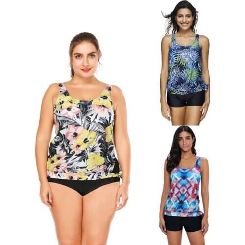 Sexy Summer Swimming Beach Wear Tankini Swimsuits Women Swimwear Two Piece Swimsuit Women Bathing Suit Bikini 2019 Plus Size 3XL