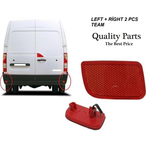 Fit For Renault Master Right + Left Set Rear Bumper Reflector 2014-2020