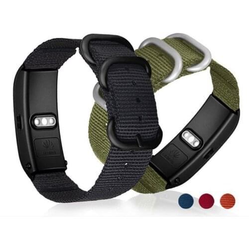 For Huawei B2 B3 B5 Watch Strap Sports Smart Watchband Nylon Canvas Replacement Watch Smart Bracelet 15/16/18mm