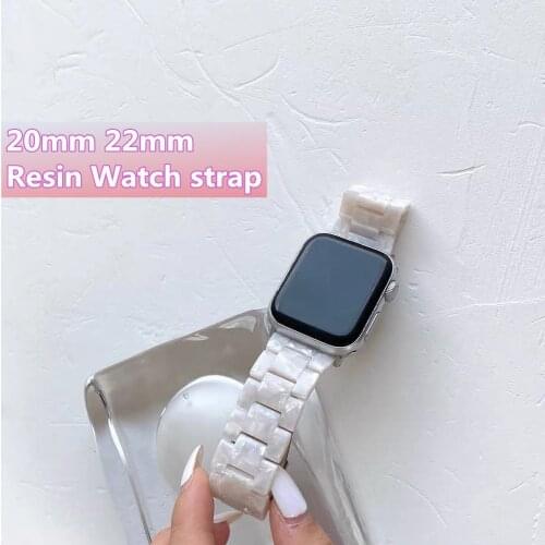 20mm 22mm Resin Watch Strap for Samsung Galaxy Watch Active 2 Active 3 Gear S2 Watchband Bracelet Strap for Huami Amazfit Bip