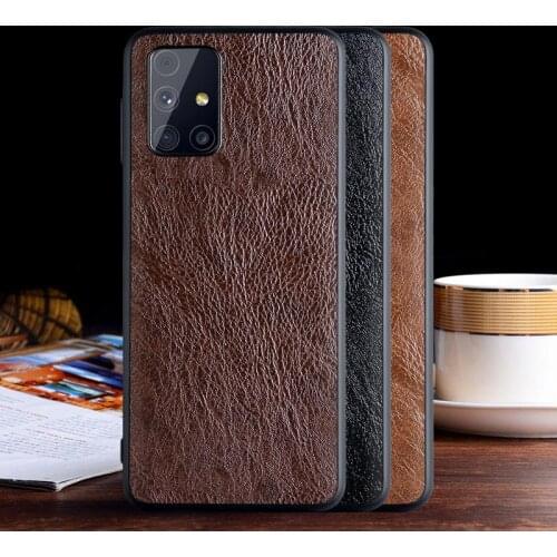 Luxurious leather case for Samsung galaxy M31S case with Business design ,with TPU+PC 2in1 material