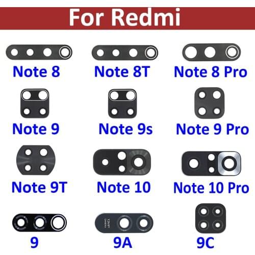 New Camera Glass For Xiaomi Redmi Note 7 8 8T 9 9S 9T 10 10s Pro Max 5G 9 9A 9C Rear Back Camera glass Lens With Glue Adhesive