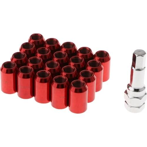 20Piece Universal Auto Car M12x1.25MM Wheel Rim Lug Nuts with Removal Tool