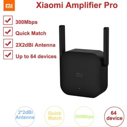 Xiaomi 300M Amplifier Pro WiFi Repeater Network Expander Power Extender Roteador 2 Antenna for Mi Router Wi-Fi Amplificador APP