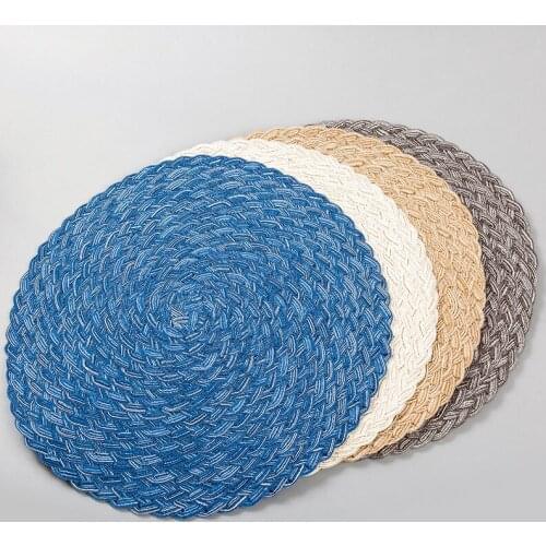 Nordic Thickening Dining Table Insulation Placemat Home Multi-Functional Dining Table Cushion Woven Dining Bowl Plate Cup Mat