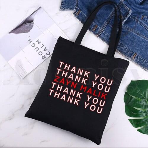 Zayn Malik Nobody Is Listening Harajuku Large Capacity Storage Handbag Shoulder Bag Tote Reusable Student Bookbag