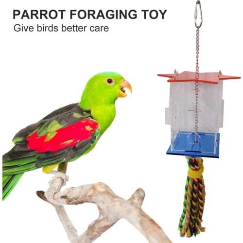 Healthy Practical Bird Parrot Feeder Tassels Toy with Hook Food Grade Parrot Feeder Toy Lightweight for Medium Birds