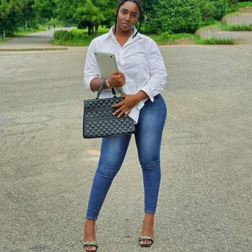 Women High Waist Skinny Jeans Sexy Metal Ring Trim Denim Pencil Pants 2021 Autumn Korean Style Harajuku Elegant Y2K Clothes