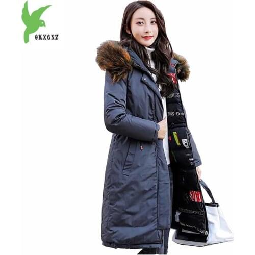 Winter cotton jackets for womens multicolor Fur collar Hooded coat Plus size Thick warmth Down cotton jacket Both sides can wear
