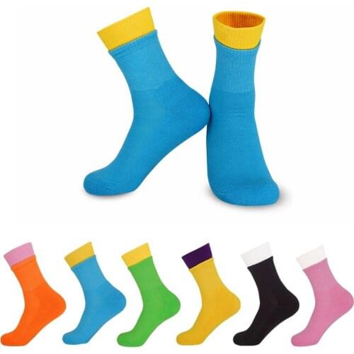 Winter new colour Socks barrel pure color elastic silk stockings female fashion absorb sweat sports socks
