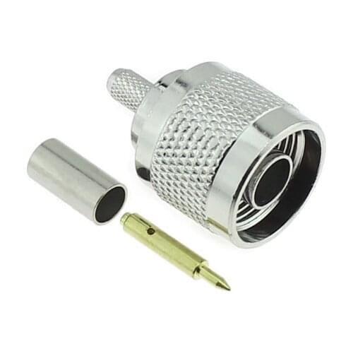 1pc N Male Plug Crimp RG58 RG142 RG223 LMR195 RG400 cable RF Connector Adapters