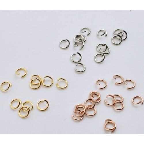 100pcs/lot Stainless Steel 0.6mm Thickness Open Jump Split Ring Connector Fit DIY Necklace Bracelets Jewelry Making Materials