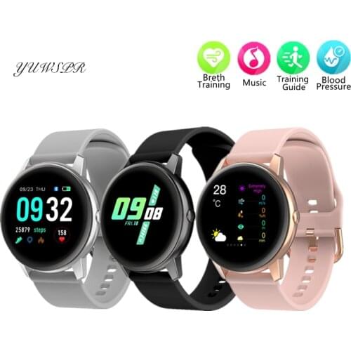 2021 Round screen GPS Smart bracelet Heart Rate Blood Pressure Yoga Breathing Exercises IP68 Waterproof Women Smart Wristband R3
