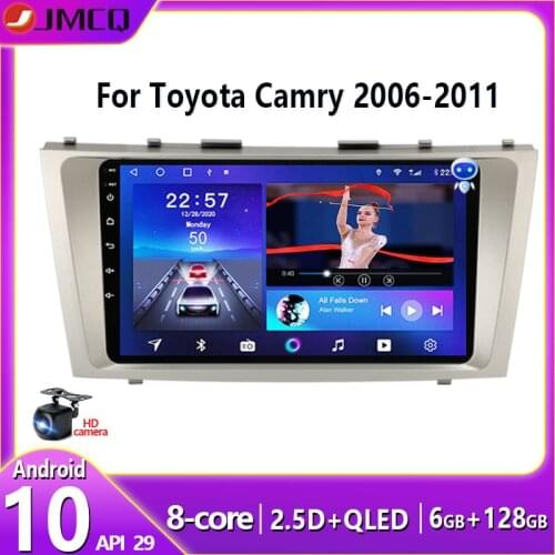 JMCQ 2 Din Android Car Radio Multimedia Video Player for Toyota Camry 6 XV 40 50 2006 - 2011 Navigaion GPS Stereo Head Unit RDS