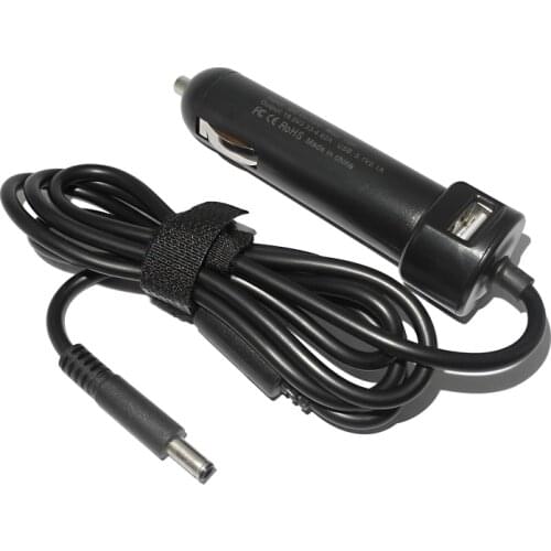 19.5V 3.34A 65W DC Car Charger Laptop Power Adapter for Dell Inspiron 11 3147 13 7347 15SR-1528B 15 5555 Vostro 15 3568