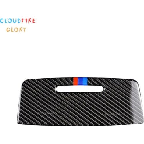 CloudFireGlory Carbon Fiber cigarette case Panel stickers For BMW 3Series E90 E92 E93 2005-2012