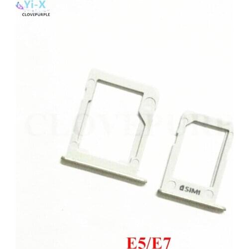 SIM Card Tray Holder + Micro SD Tray Slot Adapters For Samsung Galaxy E5 E500 E7 E700 Repair Parts