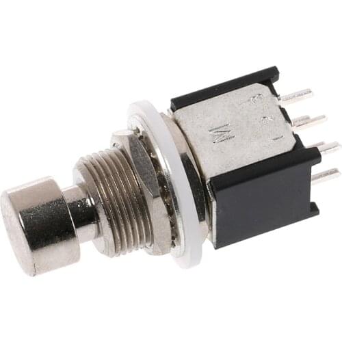 DPDT Momentary On(On) Foot Switch Guitar Effects Pedal Metal Stomp Box 37mm 3A 250V AC,4A 30V DC