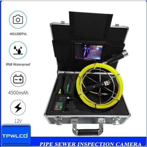 Pipeline Endoscope Inspection Camera 42mm Dual Lens Waterproof for Underground Industrial Sewer Drain Pipe Wall Video Inspection
