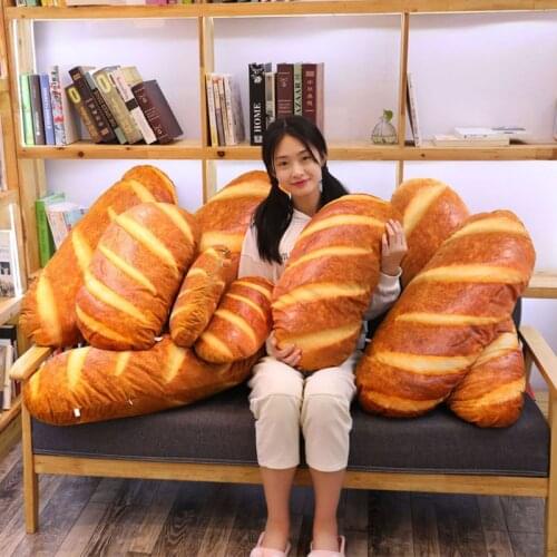 New Simulation 3D Butter Bread Pillow Soft Stuffed Backrest Toys Funny Food Nap Plush Cushion Kids Birthday Gifts Home Decor