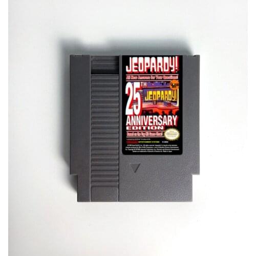 Jeopardy 25th Anniversary Edition - Game Cartridge For NES Console 72 Pins 8bit