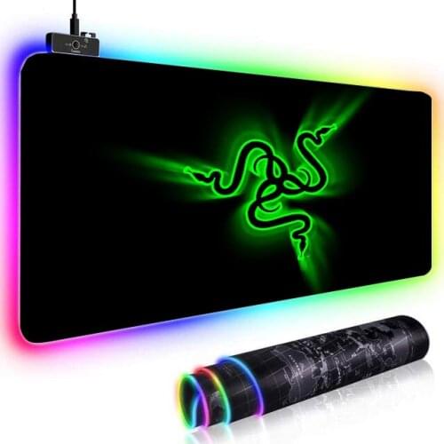 Mouse pad RGB Razer Gaming Accessories Computer Large 900x400 Mousepad Gamer Rubber Carpet With Backlit keyboard mouse pad gift