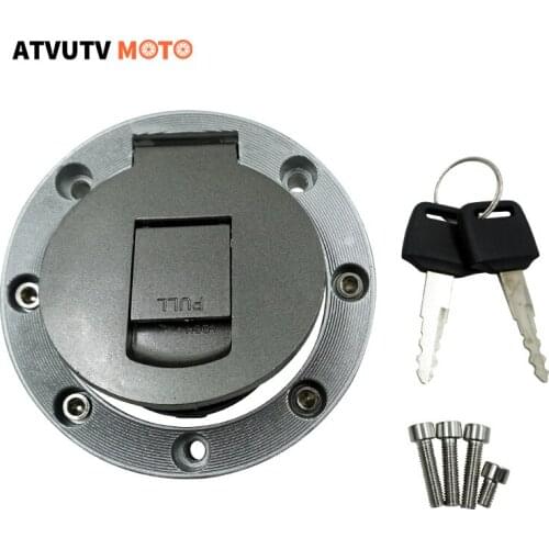 Motorcycle Oil Gas Fuel Tank Cap Aluminum Caps with Lock Keys for Yamaha FZR250 FZR400 FZR450 FZR600 FZR750 FZR1000