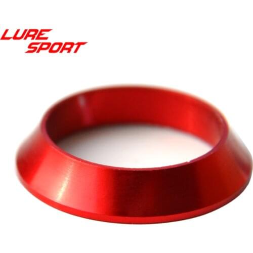 LURESPORT 12pcs wind Check Concave Silver Red Aluminum Ring Fishing Rod Building Component Repair Fishing rod DIY Accessory