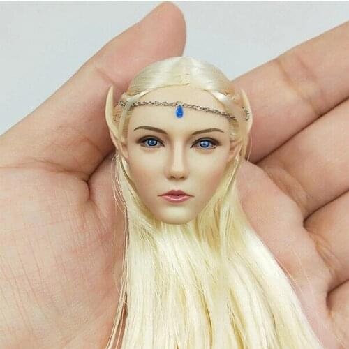 LXF1904 1/6 Elf Queen Emma Head Sculpt Long ears Head Carving Model Toy Fit 12'' TBL JO Action Figure Body In Stock