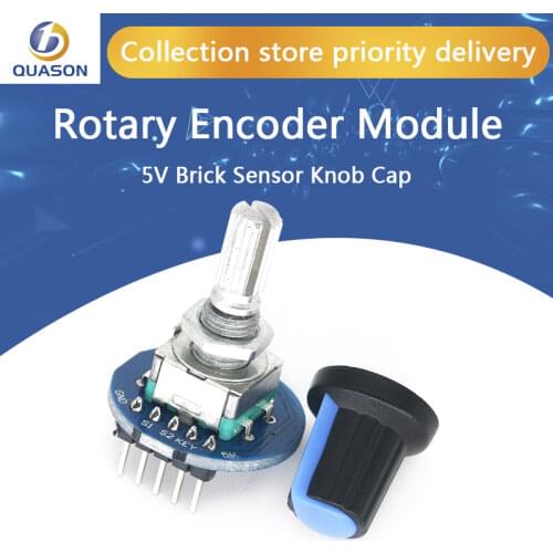 10PCS/LOT Rotary Encoder Module for Arduino Brick Sensor Development Round Audio Rotating Potentiometer Knob Cap EC11