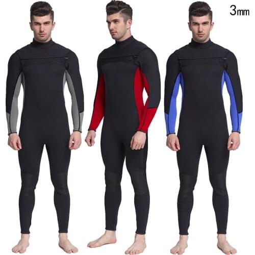 3MM neoprene one piece diving suit Scuba thermal spearfishing wetsuit snorkeling surfing suit for men and women winter swimwear