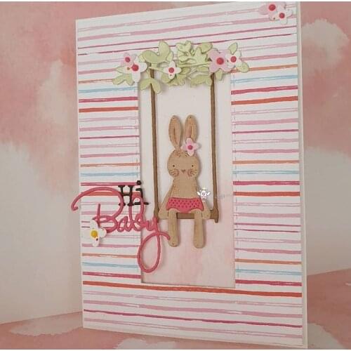 New Swing Bunny Rabbit metal Cutting Dies Stencils DIY Scrapbooking Paper/photo Cards Embossing Dies