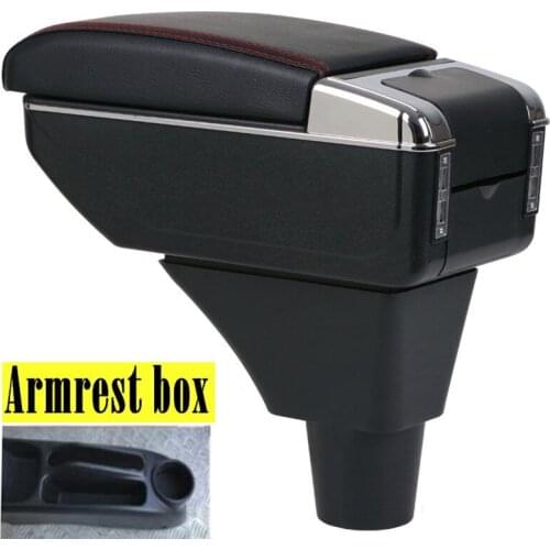 For honda civic ep3 armrest box central Store content Storage armrest box with cup holder ashtray USB interface 2001-2006