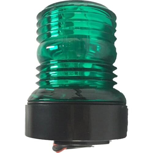 12V Marine Boat Green Navigation Anchor Light 360 Degree All Around Yacht Stern Light Fit Boats Less Than 12meters