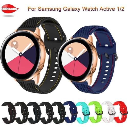 20mm Watch Strap For Samsung Galaxy Watch Active 2 40mm 44mm Band Gear sport wrist bracelet watchband samsung galaxy watch 42mm