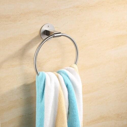 Modern Design 304 Stainless Steel Towel Ring Towel Rack Round Wall-mounted Towel Rack Bathroom Accessories Hardware