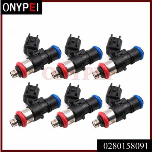 6x 0280158091 Fuel Injector For Mazda CX-9 Ford Edge Flex Taurus Lincoln Mercury 842-12353 ZZJ1-13-250A 84212353 ZZJ113250A