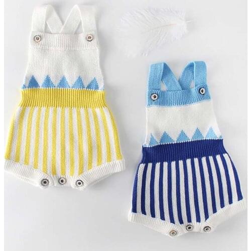 Knitted Baby Romper Newborn Baby Clothes Sleeveless Baby Girl Romper Cotton Infant Baby Boy Romper Toddler Baby Jumpsuit Overall