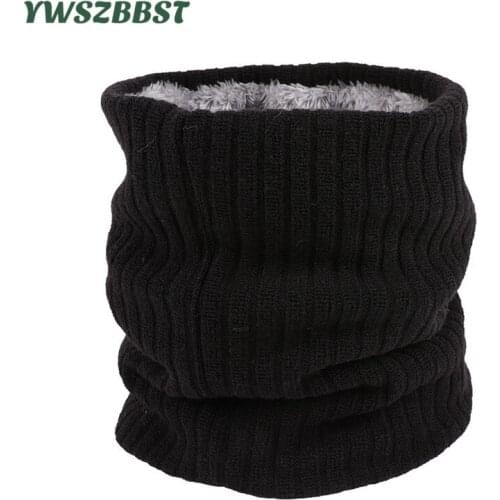 Unisex Winter Boys Girls Women Men Warm Knitted Scarves Kids Velvet Elastic Mufflers Children Neck Warmer Crochet Baby Scarf
