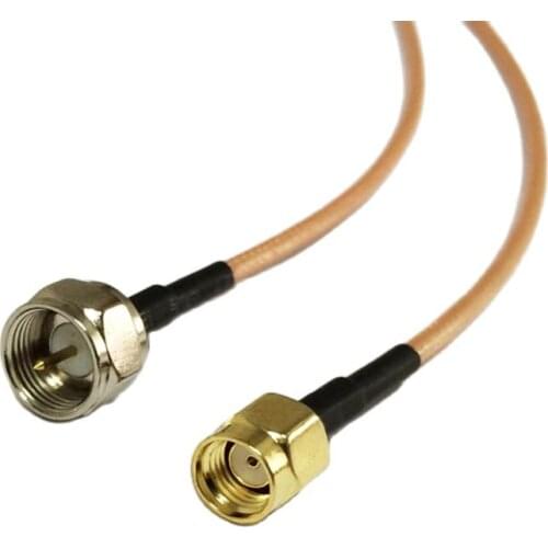 1PC New RF Cable Pigtail RP- SMA Male Plug switch F Male Plug Connector RG316 Coaxial Cable 15CM 6" Adapter