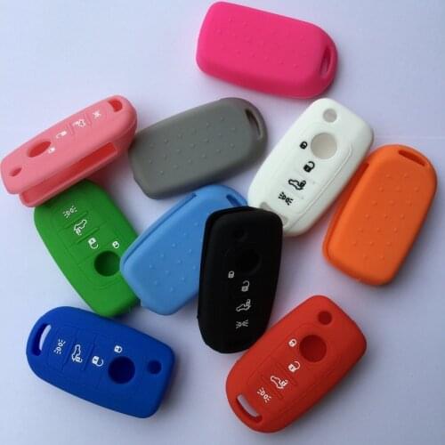10colors Flip Open Key Case For Fiat Car Toro 500X nuovo grazie remote control 4 Button Keyless Silicon Funda Llave