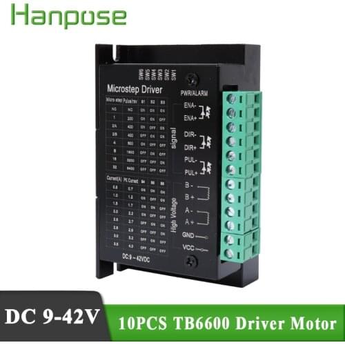10pcs TB6600 upgrade wood router machine 42/57/86 stepper motor driver 32 segments upgraded version 4.0A cnc milling kits