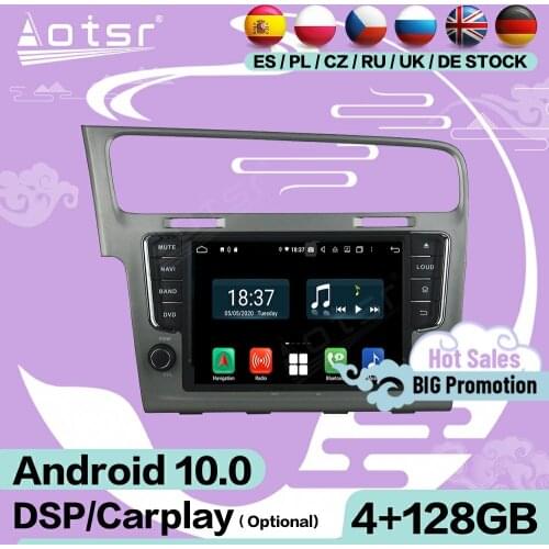 128G Carplay Screen Multimedia Stereo Android Player For VW Golf 7 2013 2014 2015 GPS Navigation Audio Radio Receiver Head Unit